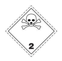 Etiqueta mercancías peligrosas clase 2.3. Gases tóxicos