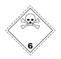 Etiqueta mercancías peligrosas clase 6 Sustancias tóxicas